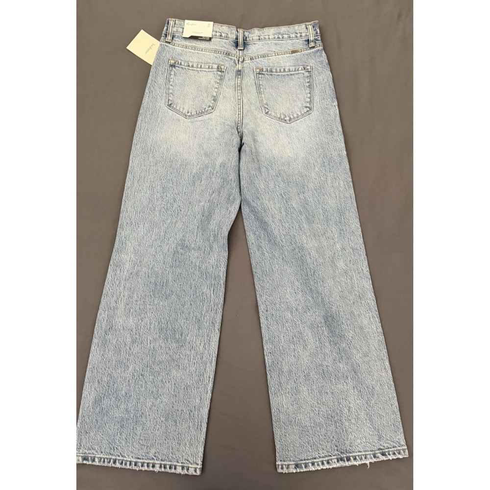 KanCan Jeans Womens 3/25 Light Wash Crossover Wide Leg Distressed High Rise NEW! - Picture 11 of 14